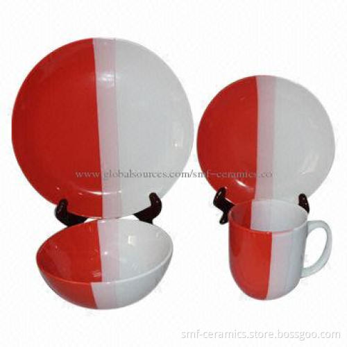 16-piece Stoneware Dinner Set with Fully Decal, Reasonable Price